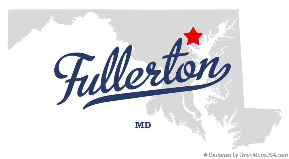 Map of Fullerton, MD, Maryland