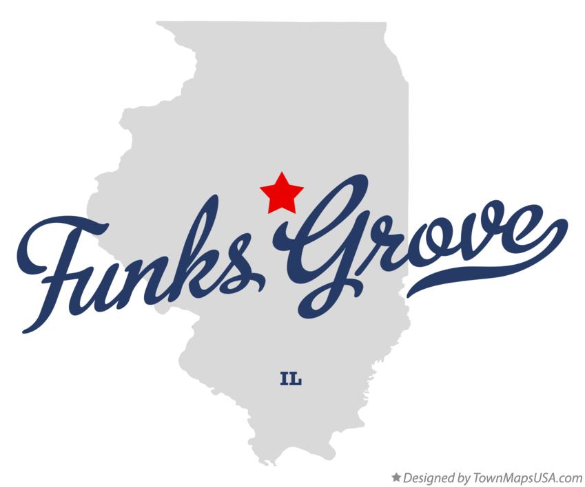 Map of Funks Grove, IL, Illinois