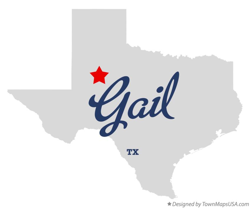 Map of Gail, TX, Texas