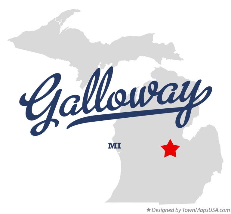 Map of Galloway, MI, Michigan