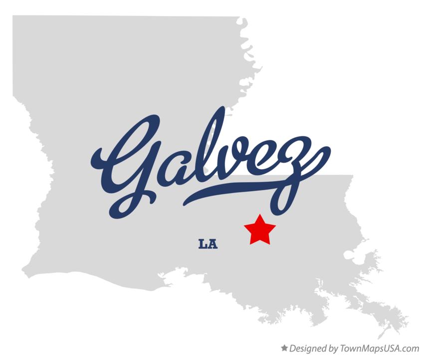 Map of Galvez, LA, Louisiana