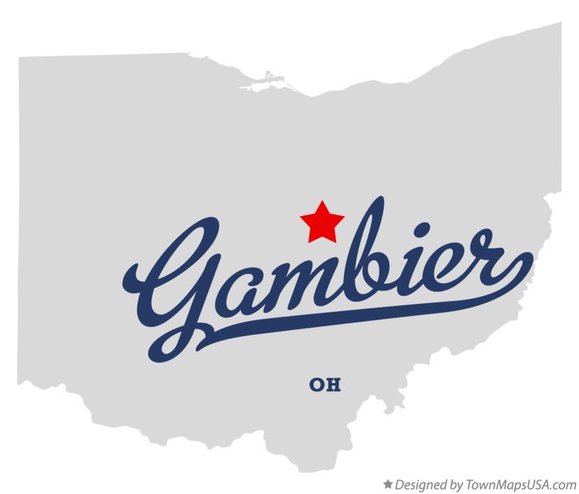 Map of Gambier, OH, Ohio