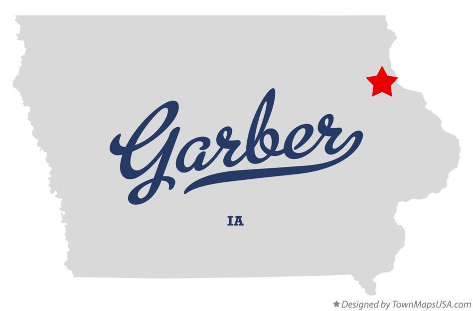 Map of Garber, IA, Iowa