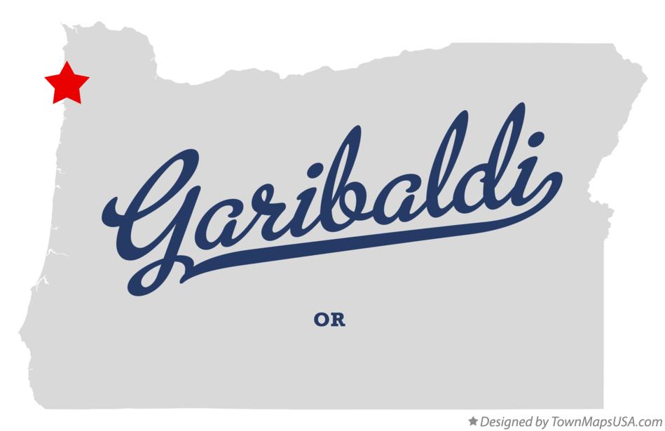 Map of Garibaldi, OR, Oregon