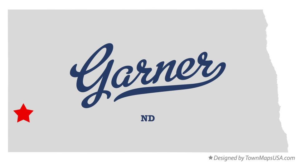 Map of Garner, ND, North Dakota