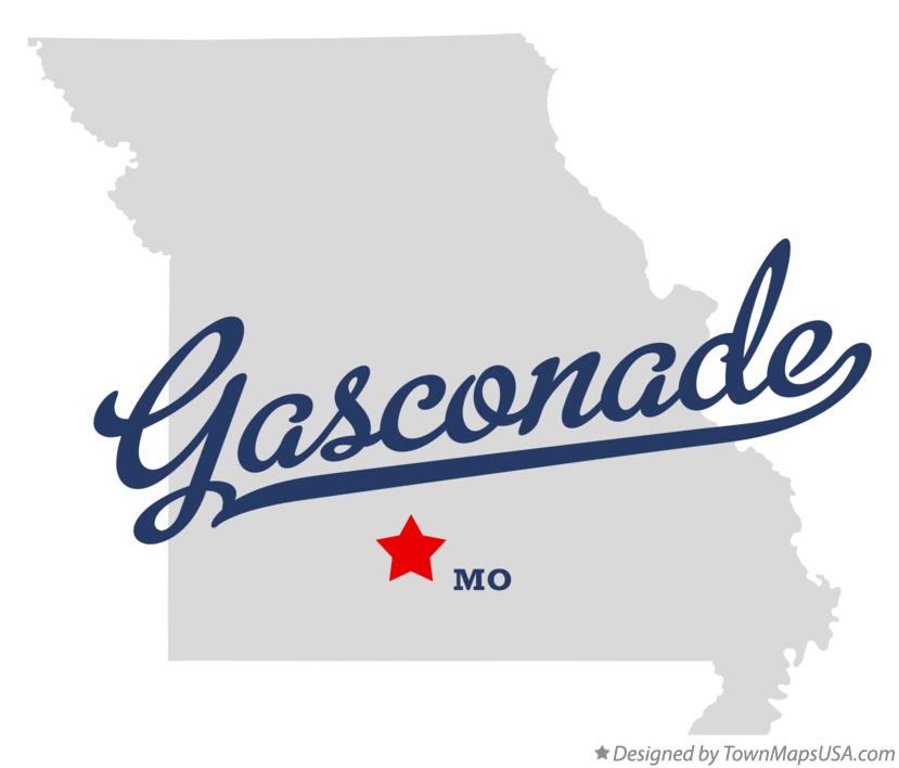 Map of Gasconade, Wright County, MO, Missouri