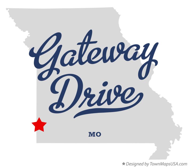 Map of Gateway Drive, MO, Missouri