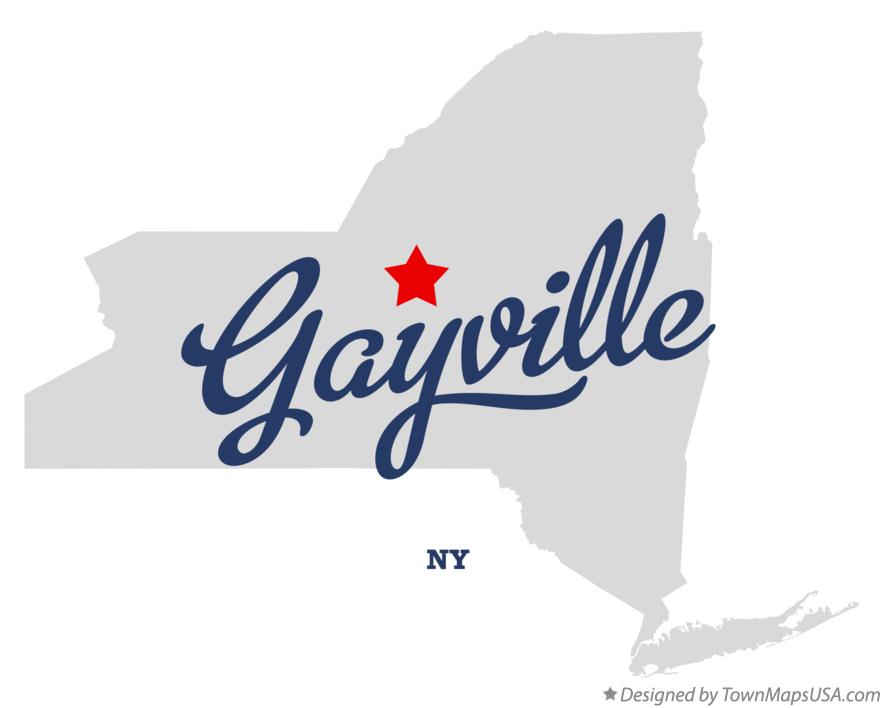 Map of Gayville, NY, New York