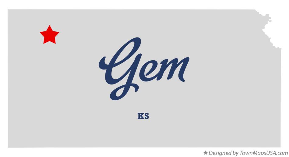 Map of Gem, KS, Kansas