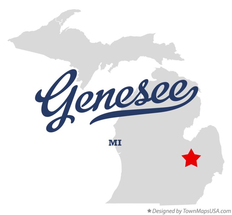 Map of Genesee, MI, Michigan