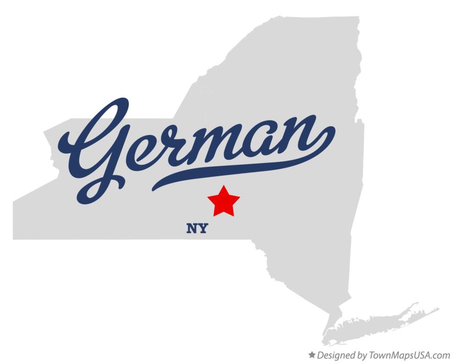 Map of German, NY, New York