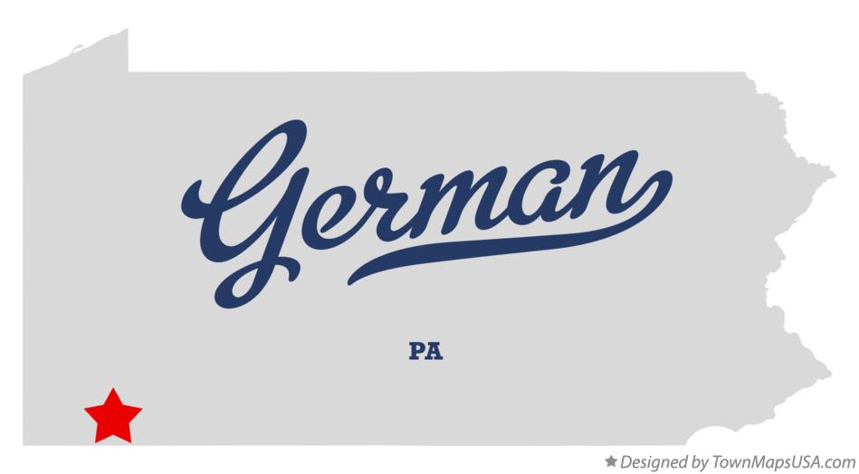 Map of German, PA, Pennsylvania