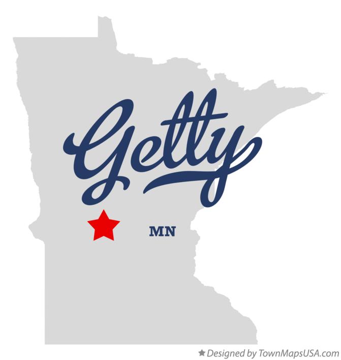 Map of Getty, MN, Minnesota