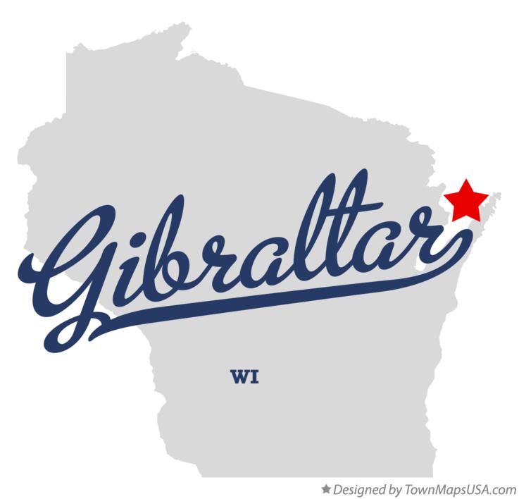 Map of Gibraltar, WI, Wisconsin