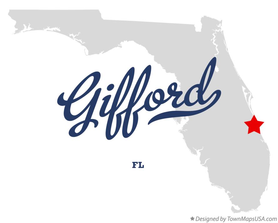 Map of Gifford, FL, Florida