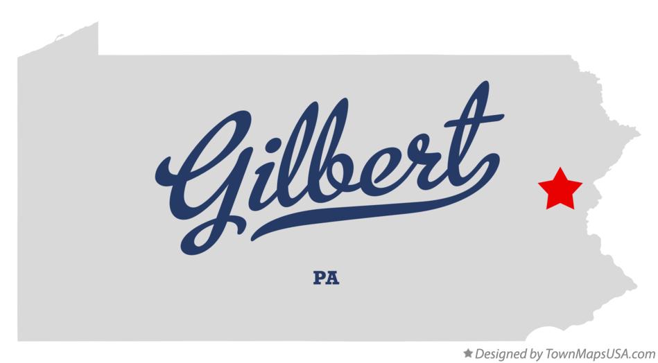 Map of Gilbert, PA, Pennsylvania