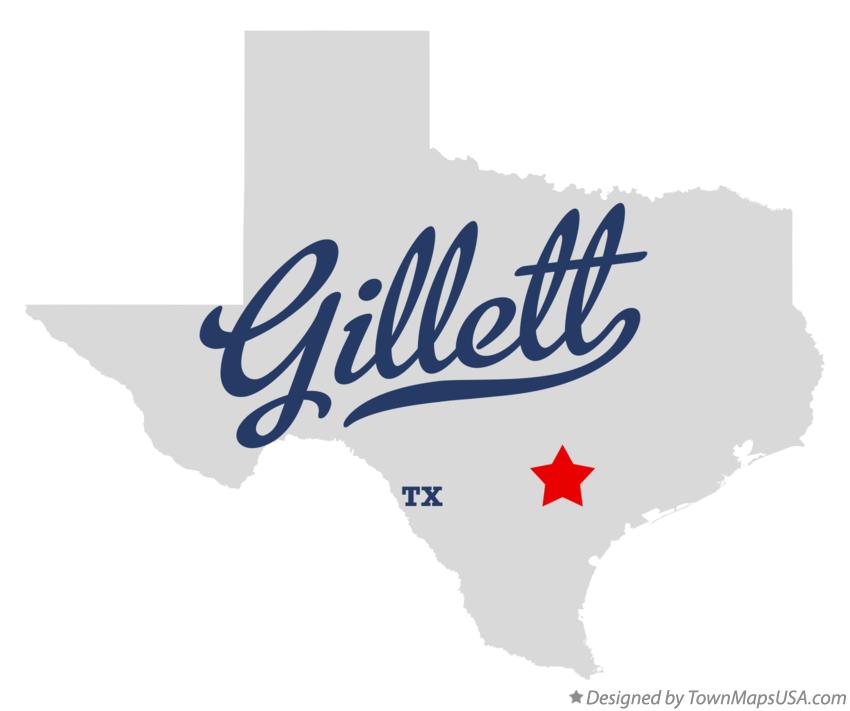 Map of Gillett, TX, Texas