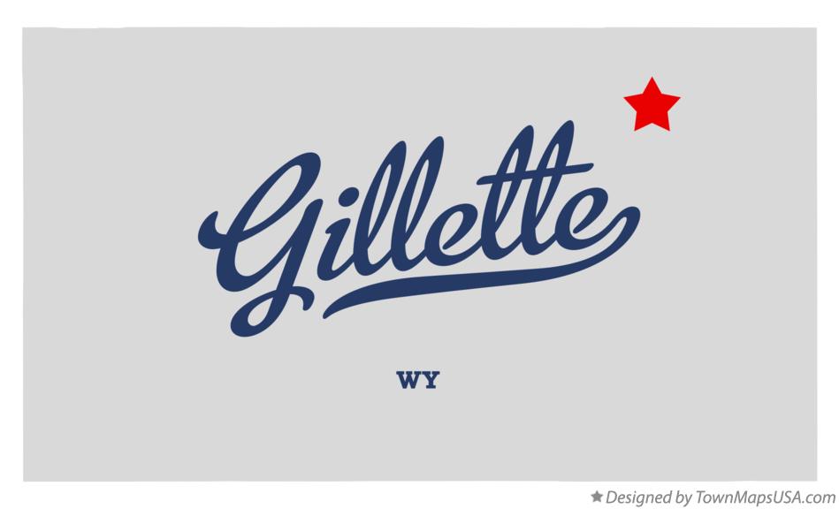 Map of Gillette, WY, Wyoming