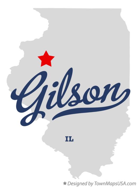 Map of Gilson, IL, Illinois