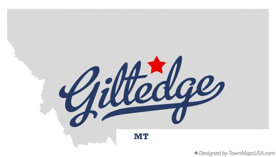 Map of Giltedge, MT, Montana