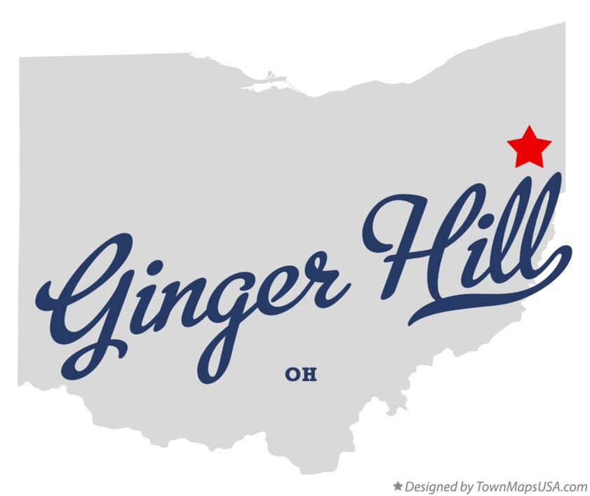 Map of Ginger Hill, OH, Ohio