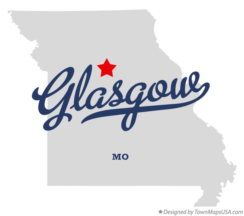 Map of Glasgow, MO, Missouri