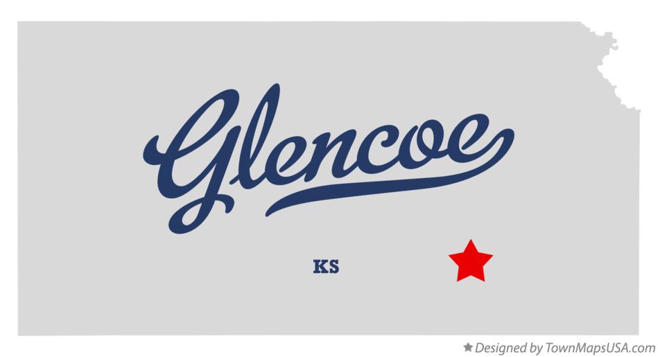 Map of Glencoe, Butler County, KS, Kansas
