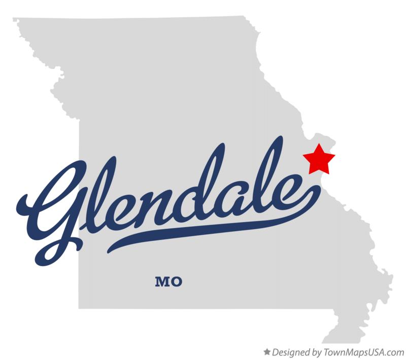 Map of Glendale, MO, Missouri