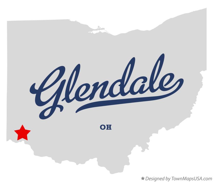 Map of Glendale, OH, Ohio
