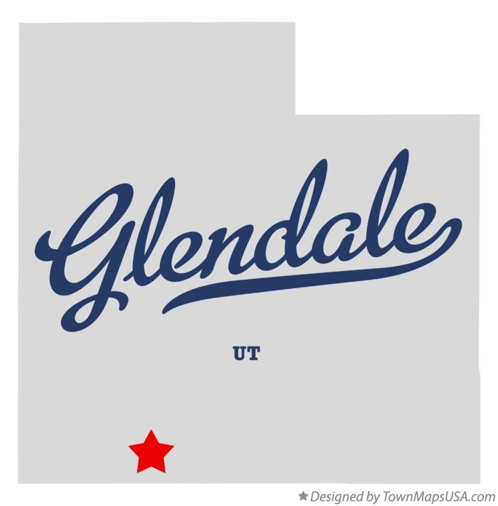 Map of Glendale, UT, Utah