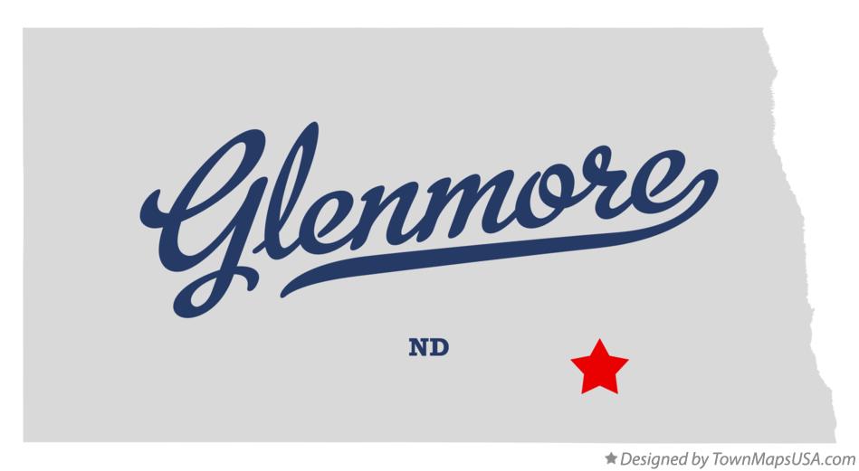 Map of Glenmore, ND, North Dakota
