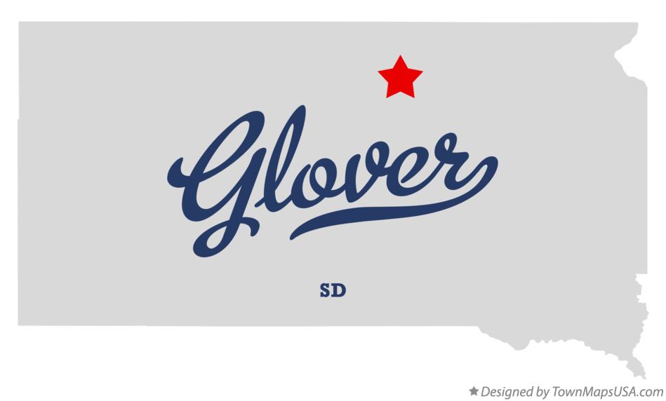 Map of Glover, SD, South Dakota