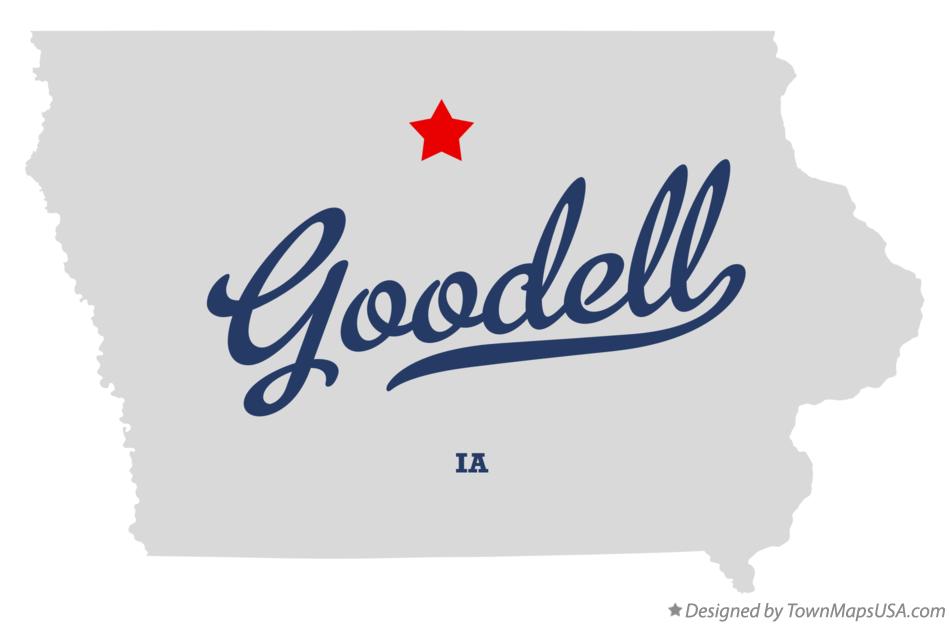 Map of Goodell, IA, Iowa