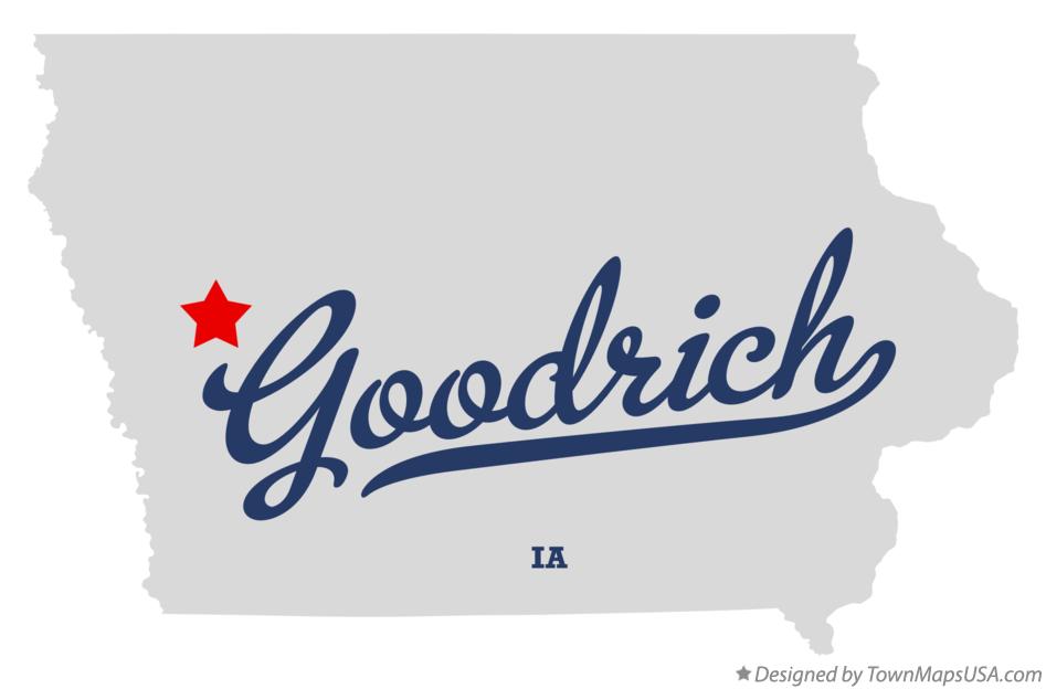 Map of Goodrich, IA, Iowa