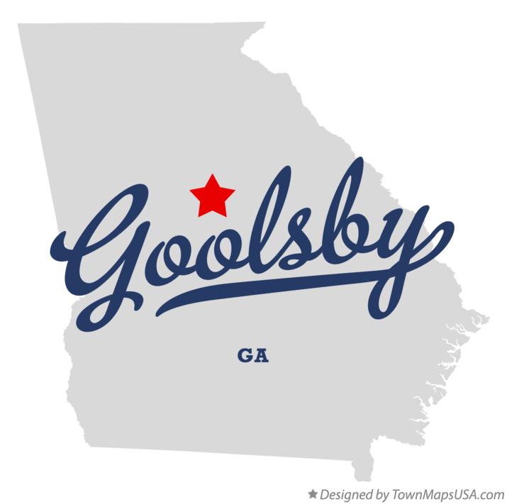 Map of Goolsby, GA,
