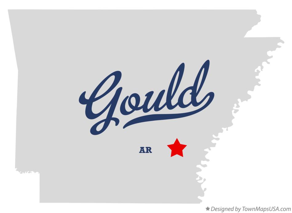 Map of Gould, AR, Arkansas