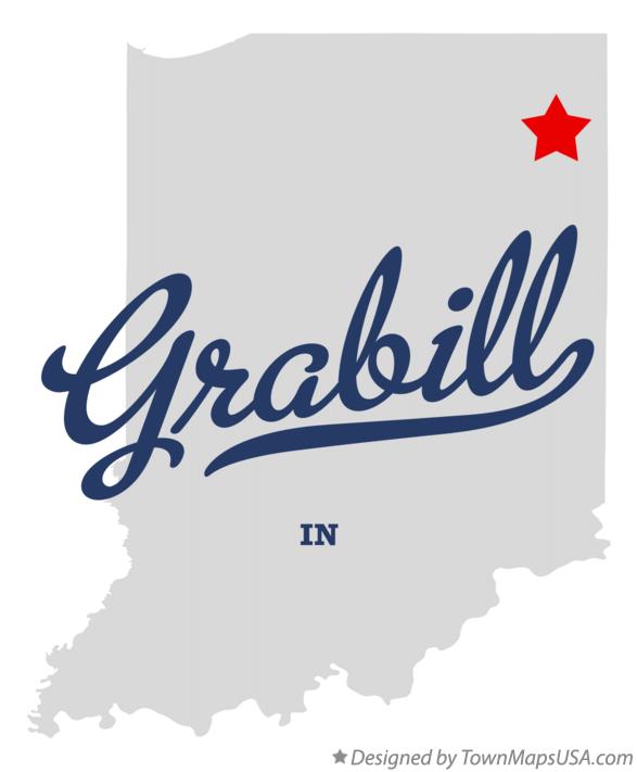 Map of Grabill, IN, Indiana