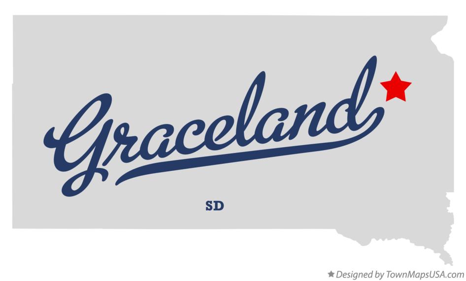 Map of Graceland, SD, South Dakota