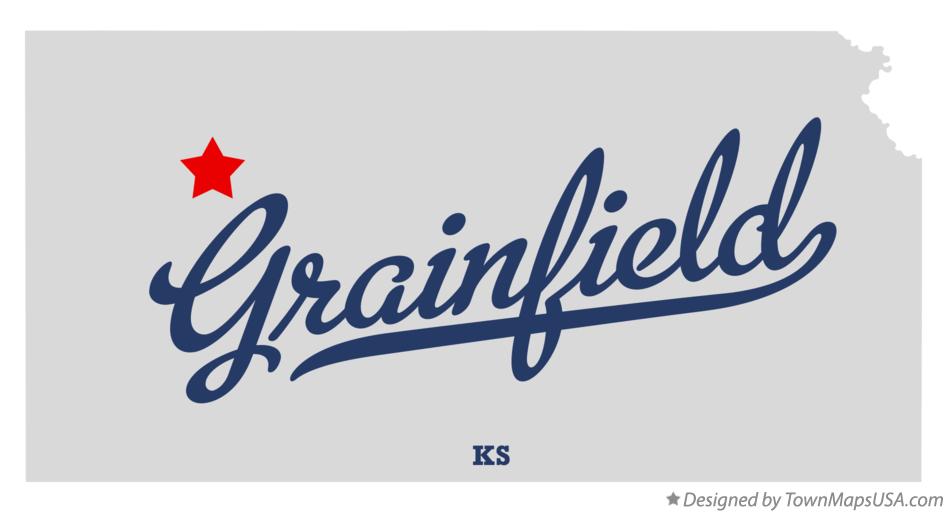 Map of Grainfield, KS, Kansas