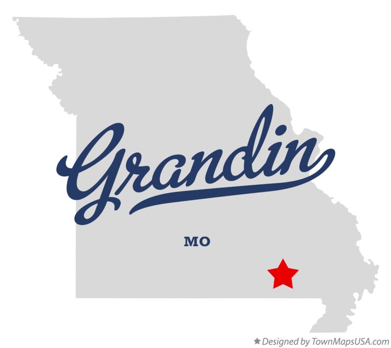 Map of Grandin, MO, Missouri