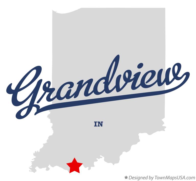Map of Grandview, IN, Indiana