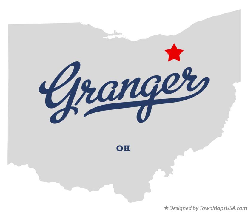 Map of Granger, OH, Ohio