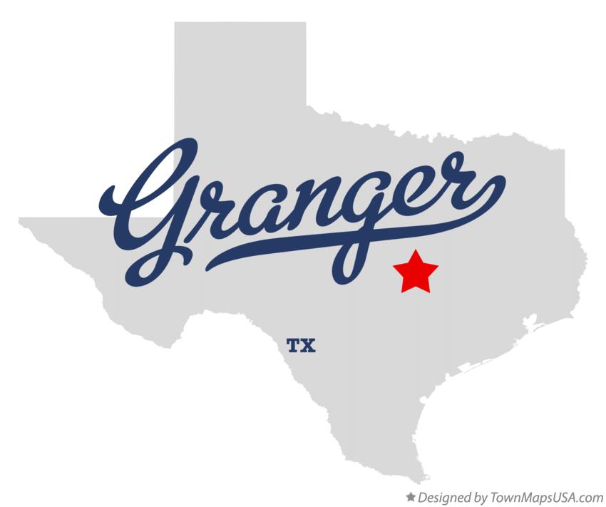 Map of Granger, TX, Texas