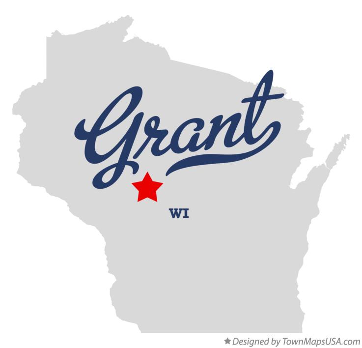 Map of Grant, Clark County, WI, Wisconsin