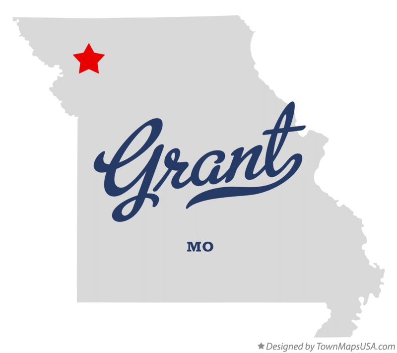 Map of Grant, DeKalb County, MO, Missouri