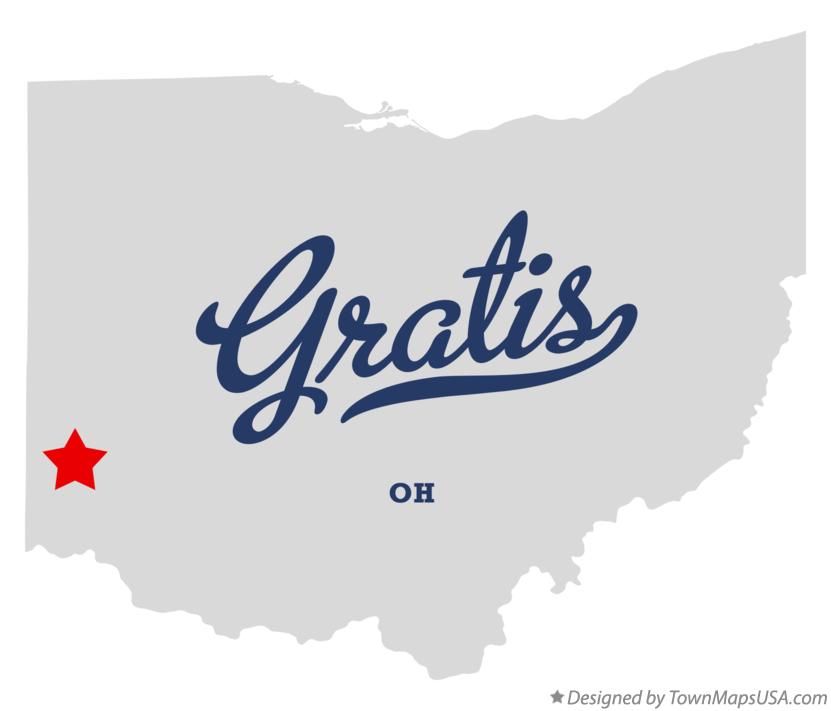 Map of Gratis, OH, Ohio