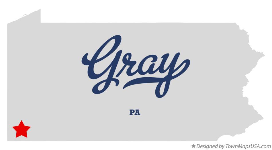 Map of Gray, PA, Pennsylvania