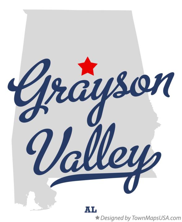 Map of Grayson Valley, AL, Alabama