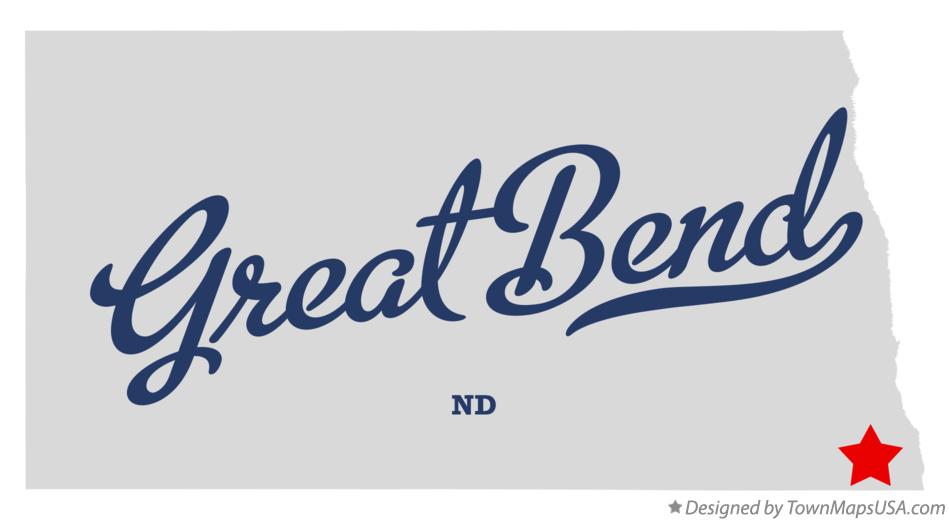 Map of Great Bend, ND, North Dakota