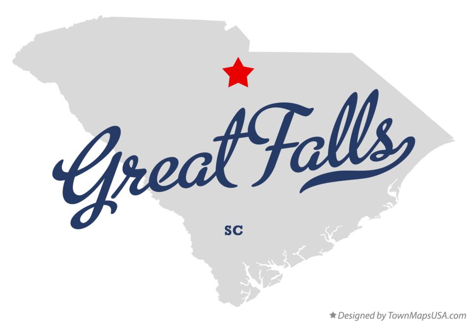 Map of Great Falls, SC, South Carolina